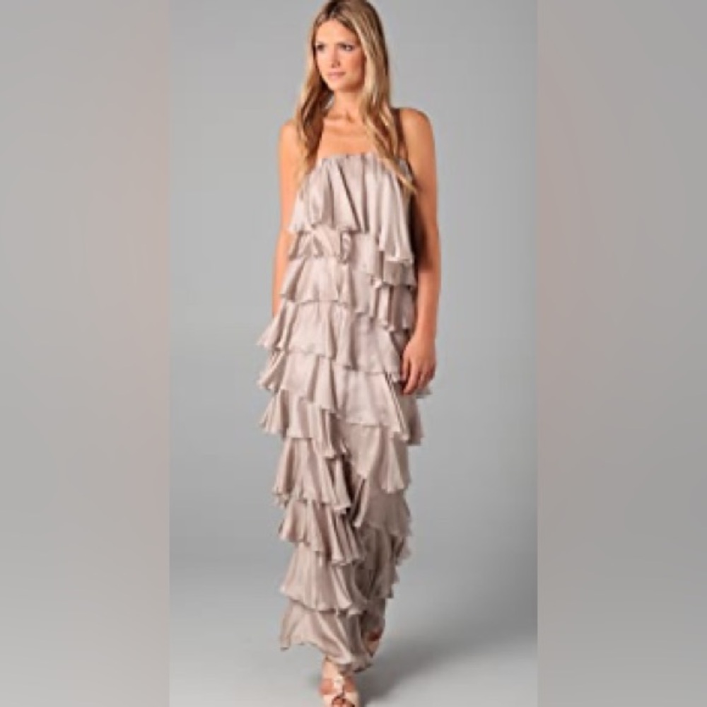 Sheri Bodell Meadow Gown in Silvery Grey sz S